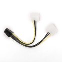 Kabel rozdzielacz zasilania 2xMOLEX/1x6PIN BTX