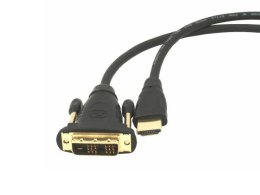 Kabel HDMI-DVI 1.8M (pozłacane końcówki)