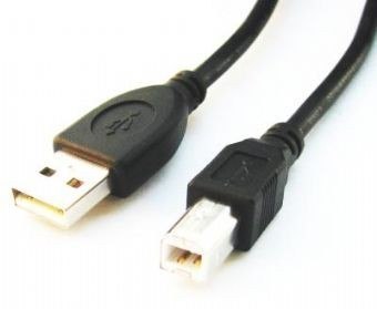 Kabel USB 2.0 typu AB AM-BM 1.8m czarny