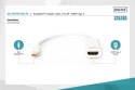 Kabel adapter Displayport 1080p 60Hz FHD Typ miniDP/HDMI A M/Ż biały 0,15m