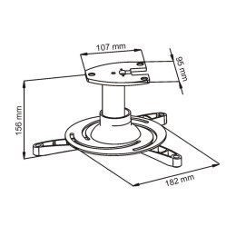 UCHWYT sufitowy 16cm DO PROJEKTORA 15kg P-101 uniwersalny pełna regulacja