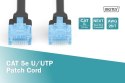 Patch cord U/UTP kat.5e PVC 0,5m czarny