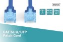 Patch cord U/UTP kat.5e PVC 1m niebieski