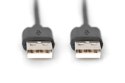 Kabel połączeniowy USB 2.0 HighSpeed Typ USB A/USB A M/M czarny 1m