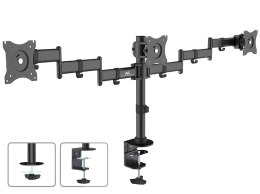 Uchwyt biurkowy na 3 monitory LCD podwójne ramiona MC-691 13