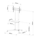 Stolik na kółkach + uchwyt do TBV 30-65" 60KG S-08A