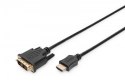 Kabel adapter HDMI Standard 1080p 60Hz FHD Typ HDMI A/DVI-D (18+1) M/M czarny 2m