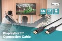 Kabel połączeniowy DisplayPort z zatrzaskami 4K 60Hz UHD Typ DP/DP M/M czarny 1m