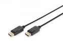 Kabel połączeniowy DisplayPort z zatrzaskami 4K 60Hz UHD Typ DP/DP M/M czarny 2m