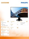 Monitor 23.8 243S7EHMB IPS HDMI Pivot Głośniki