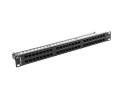 Patch Panel 48 Port 1U Kat.6 czarny