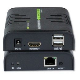 Extender HDMI + USB po skrętce Cat.5/5e/6 120m