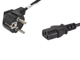 Kabel zasilający CEE 7/7 - IEC 320 C13 1.8M czarny