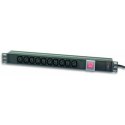 Listwa zasilająca Rack 19 cali do UPS 250V/10A, 10 gniazd, 2m czarna