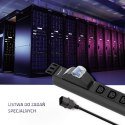 Listwa zasilająca do Rack 19cali | circuit breaker | 1U | 10A | PDU | 8xIEC C13 | 2m