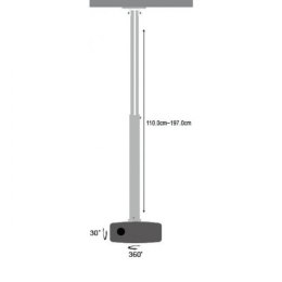 Ramię do projektora 110 -190cm sufitowe, 15kg, srebrne