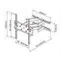 Uchwyt ścienny LCD/LED 42-70cali regulowany, 70kg, czarny