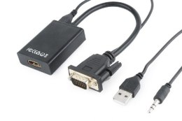 Konwerter VGA do HDMI 15 cm czarny