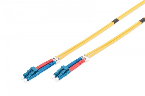 Patchcord FO SM 09/125 OS2 LC-LC duplex 1m Żółty