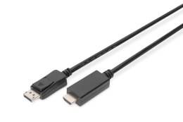 Kabel adapter DisplayPort 1.2 z zatrzaskiem 4K 60Hz UHD Typ DP/HDMI A M/M czarny 2m