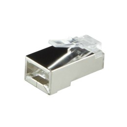 Wtyki RJ45 CAT.6 100szt. ekranowane z osłoną, czarne