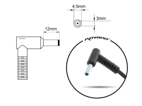 Ładowarka/zasilacz 19.5v 4.62a (4.5x3.0 pin) - HP 90W Ładowarka/zasilacz 19.5v 4.62a (4.5x3.0 pin) - HP 90W