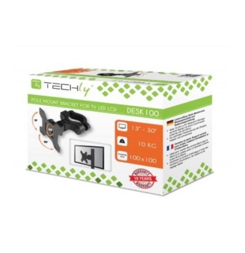 Uchwyt na słup do monitora LED/LCD 13-30 10kg VESA regulowany czarny Uchwyt na słup do monitora LED/LCD 13-30 10kg VESA regulowany czarny