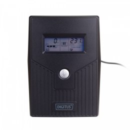 Zasilacz awaryjny UPS Line-Ineractive LCD, 800VA/480W, 1x12V/9Ah, AVR, 2xSCHUKO, USB, RJ11