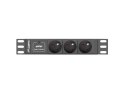 Listwa zasilająca Rack PDU 10 cali 1U 3x PL 2m 16A 230V PL czarna