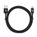 Kabel USB-USB C 1.5m czarny sznurek