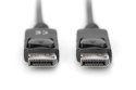 Kabel połączeniowy DisplayPort z zatrzaskami 1080p 60Hz FHD Typ DP/DP M/M czarny 1m