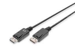 Kabel połączeniowy DisplayPort z zatrzaskami 1080p 60Hz FHD Typ DP/DP M/M czarny 2m