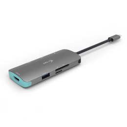 USB-C Metal Nano Stacja Dokująca 1x HDMI 4K Ultra HD 3840 x 2016 @ 30Hz 1x czytnik SD 1x czytnik micro SD 3x USB 3.0 1x USB-C P