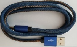 Kabel Micro USB premium jeans 1 m