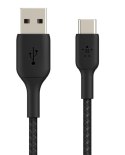 Kabel Braided USB-C USB-A 3m czarny