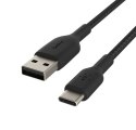 Kabel Braided USB-C USB-A 3m czarny