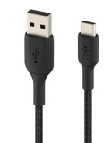 Kabel Braided USB-C USB-A 3m czarny