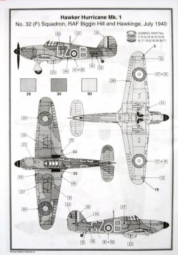 Model plastikowy Hawker Hurricane Mk.1 1:48