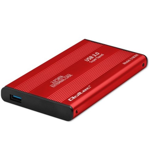 Obudowa na dysk HDD/SSD 2.5 cala SATA3 | USB 3.0 | Czerwona