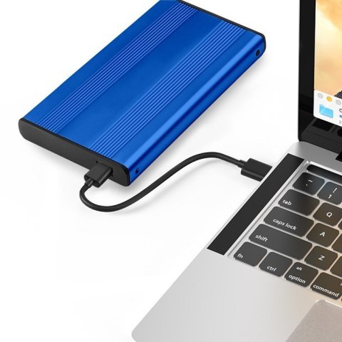 Obudowa na dysk HDD/SSD 2.5 cala SATA3 | USB 3.0 | Niebieska Obudowa na dysk HDD/SSD 2.5 cala SATA3 | USB 3.0 | Niebieska