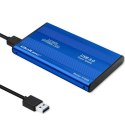 Obudowa na dysk HDD/SSD 2.5 cala SATA3 | USB 3.0 | Niebieska