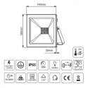 Naświetlacz Led Slim 30 W 2400lm MCE530 WW