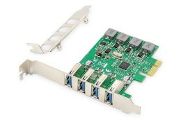 Karta rozszerzeń (Kontroler) USB 3.0 PCI Express 4xUSB 3.0 Low Profile Chipset: VL805