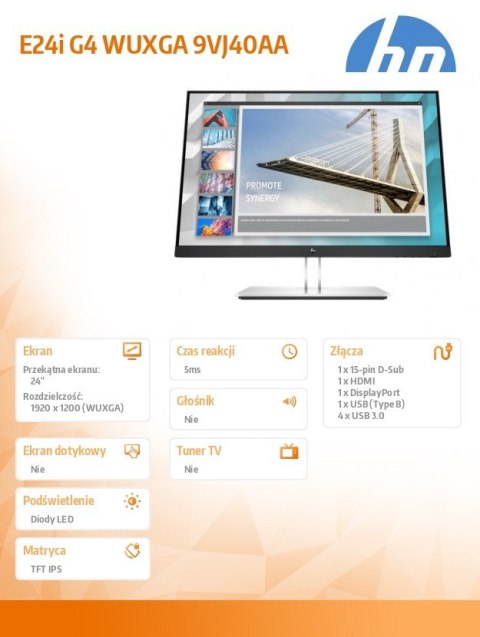 Monitor E24i G4 WUXGA 9VJ40AA Monitor E24i G4 WUXGA 9VJ40AA