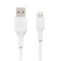 Kabel PVC USB-A to Lig htning 1m White