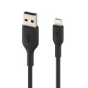 PVC USB-A to Lig htning 1m Black