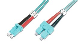 Patchcord światłowodowy FO LC-SC MM 50/125 OM3 duplex LSOH 1m