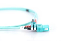 Patchcord światłowodowy FO LC-SC MM 50/125 OM3 duplex LSOH 3m