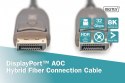 Kabel połączeniowy hybrydowy AOC DisplayPort 1.4 8K/60Hz UHD DP/DP M/M 15m Czarny