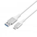 Kabel USB 3.0 - USB C 2m PREMIUM 3A biały TPE